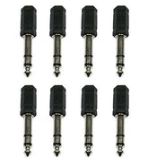 8x Accu-Cable 1/4" Jack 6 auf Mini Jack Konverter